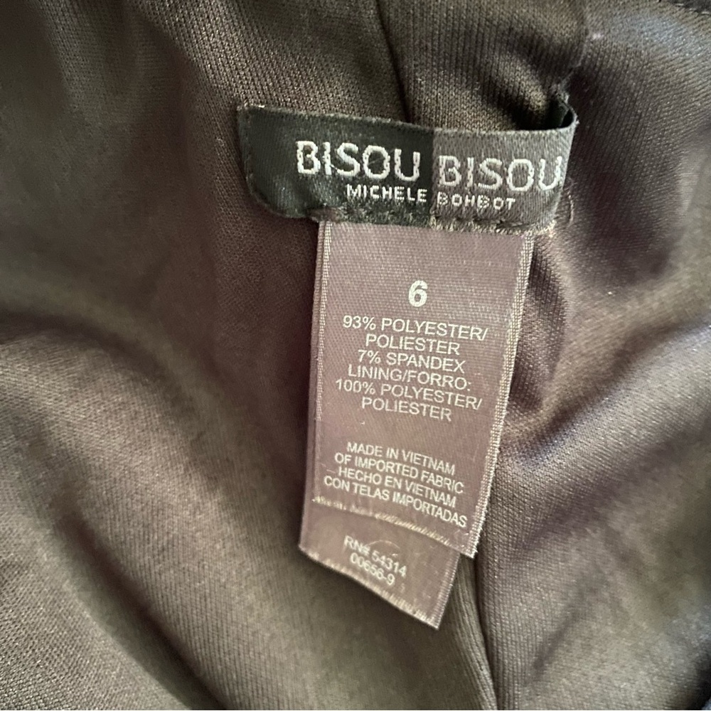 Bisou Bisou Silver Asymmetrical Sequin Cocktail Dress Size 6 - Picture 4 of 10